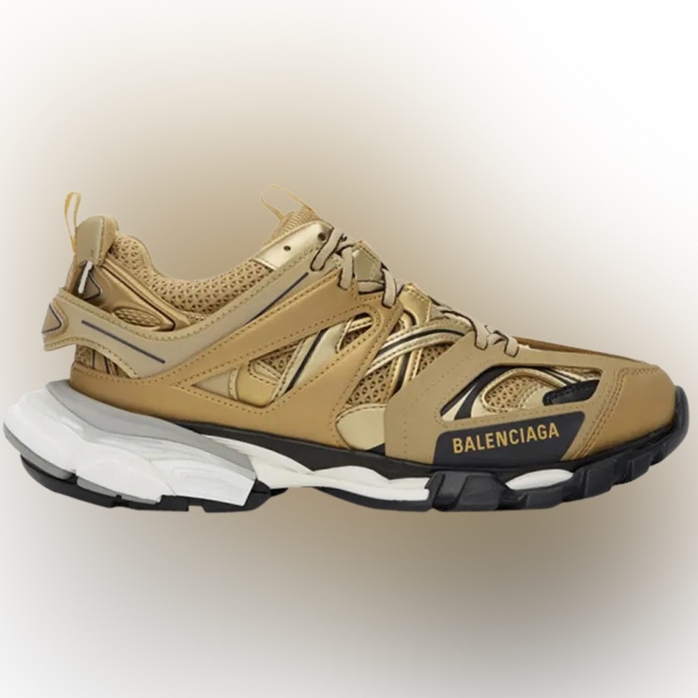 Balenciaga Beige and Black Track Sneakers (like new)